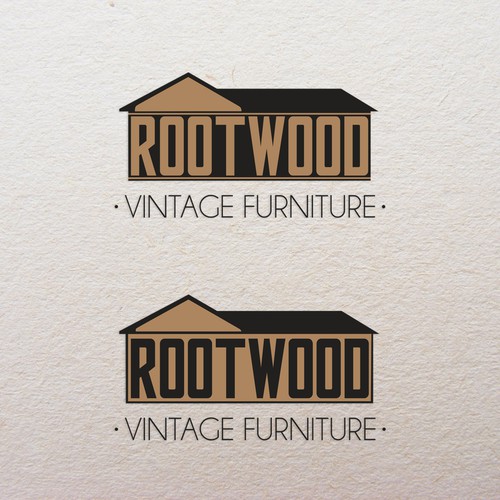 Logo concept for vintage industrial furniture.