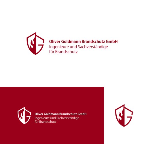 Logo design for: Oliver Goldmann Brandschutz GmbH, Engineers and Expert for life and Safety