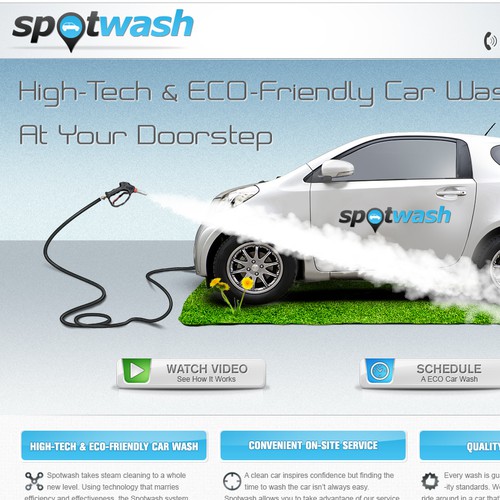 Create the next website design for Spotwash