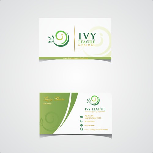 Green medical logo & business card
