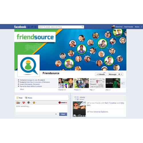 Exciting New Friend-sourcing Web/FB App Seeks Engaging Brand Vision: FB COVER IMAGE + PROFILE PIC