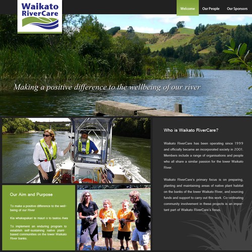 99nonprofits: Design a home page for a New Zealand riparian restoration charity!