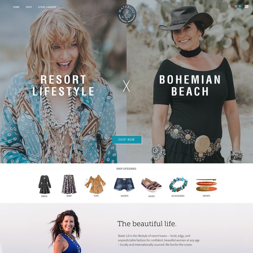 Shopify custom theme for Waterlili