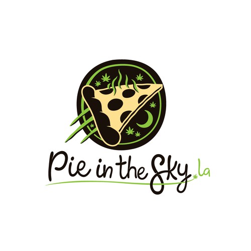 Bold Logo concept for a cannabis infused pizza shop