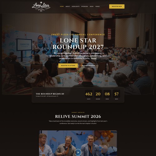 Annual conference website design