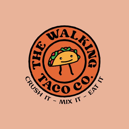 A funky and playful logo for a taco truck. 