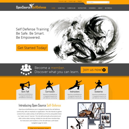 Create a web design for Open Source Self Defense