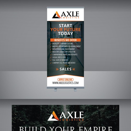 Create eye catching banners for Axle Logistics recruiting!