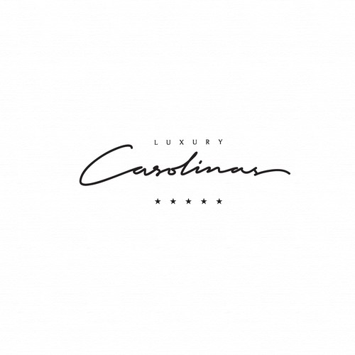 Signature script logo style for carolina