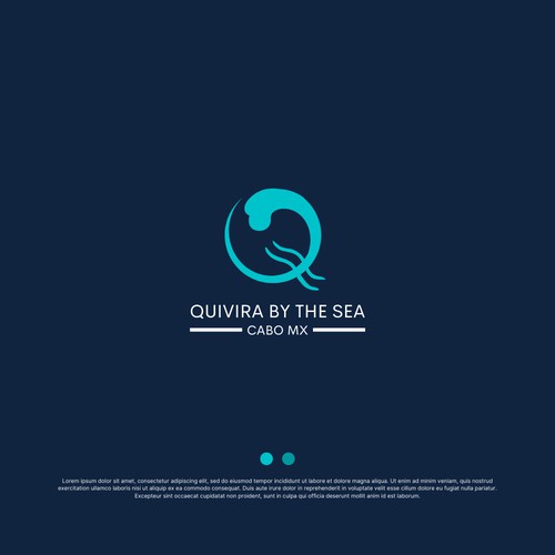letter Q wave or ocean