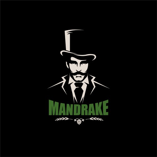 'Gangster o. NY' themed Brewery Logo for Mandrake Brewery