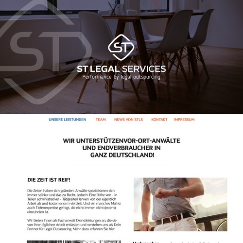 Logo & Web Site for ST LEGAL SERVICES