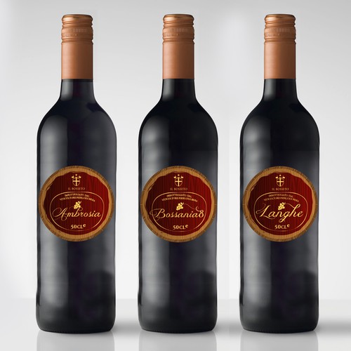 Create the new wine labels for the Italian Winery Il Bosseto