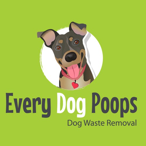 A playful logo to make dog poop look fun!