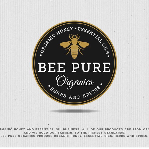 Elegant logo for premium organic honey...