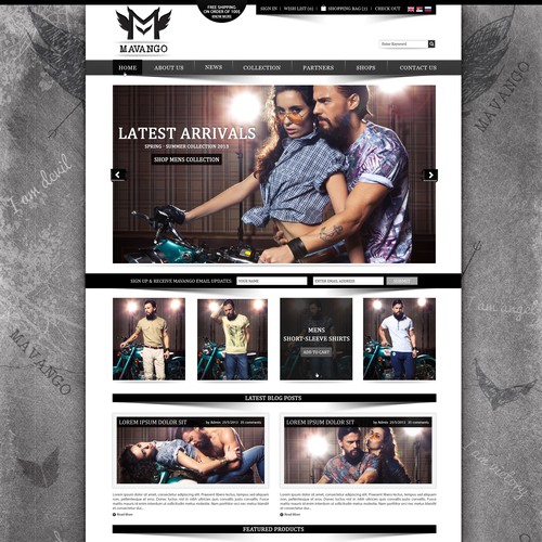 Create the next website design for www.mavango.com
