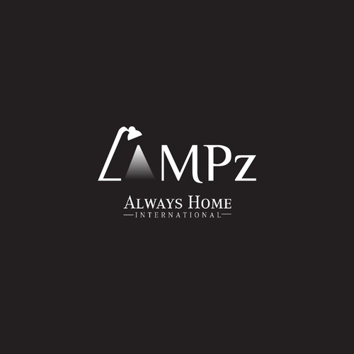 Minimal wordmark design for lamp company