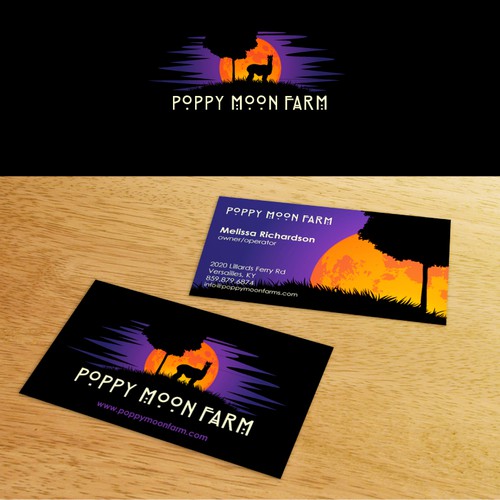 Logo and Business Card Design for Poppy Moon Farm