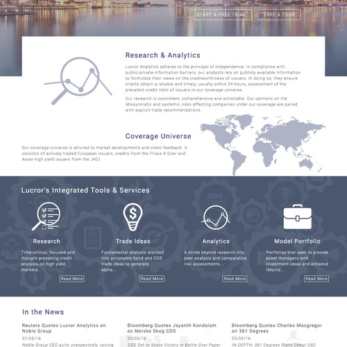 financial services website