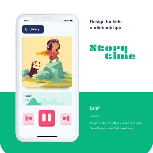 Design kids audio book app