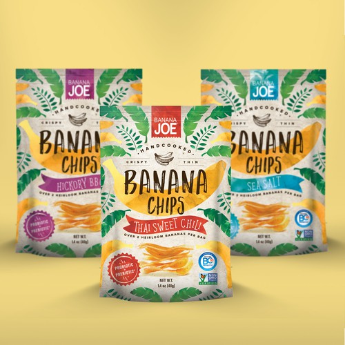 Packaging for banana chips