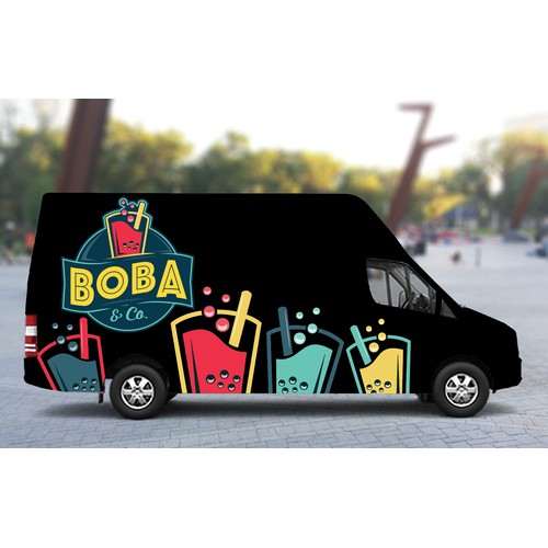 Vehicle Wrap for Boba & Co. Food Truck