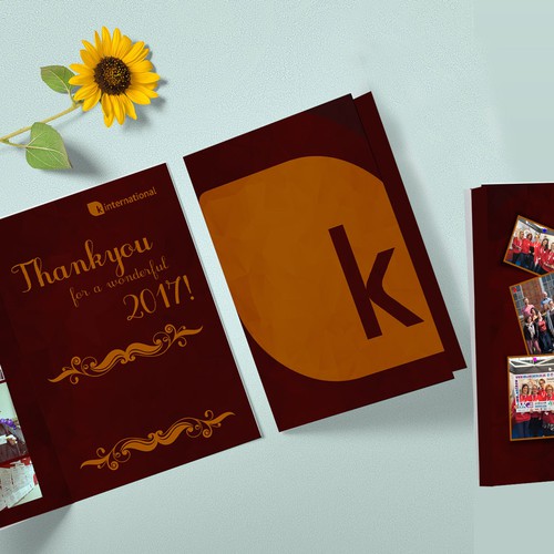 Thank you Card For K international.