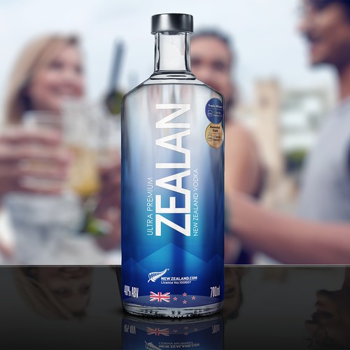 Bottle Design for Third Best Vodka ZEALAN