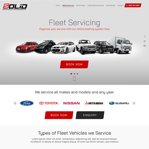 Automobile website design