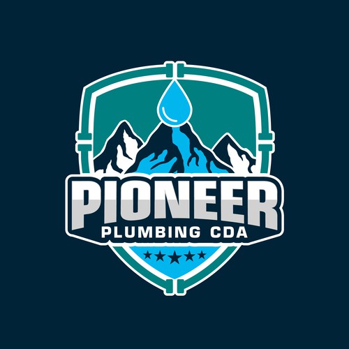 Bold, masculine, and rustic Branding for high end plumbing company in the inland northwest