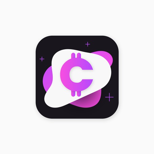 Icon for cryptocurrency app with vibrant colors