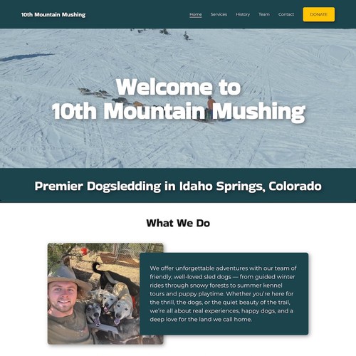 10th Mountain Mushing Website