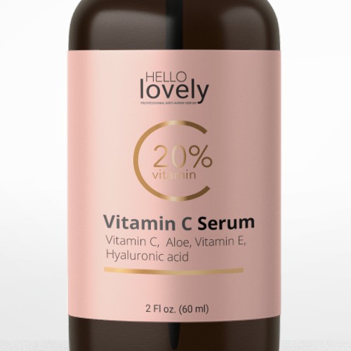 Label design for skin care serum