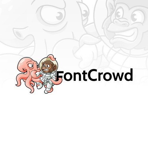 Mascot Logo for FontCrowd
