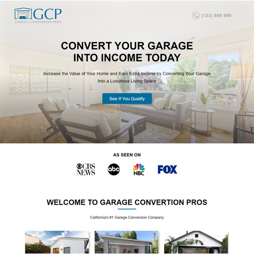Web Page Design for Garage Conversion Pros