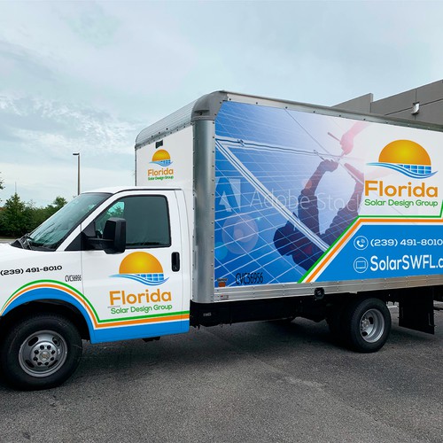 Solar Photovoltaic Company wrap truck