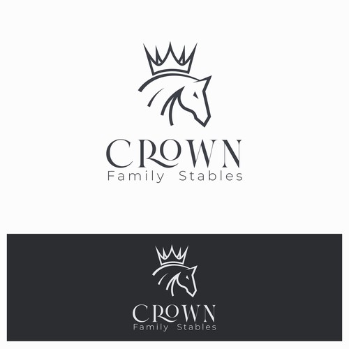 Modern logo for a family stable