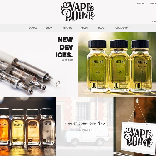 Vape Point Shop & Bar WEB design