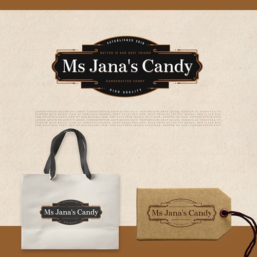 logo for ms. jana's candy