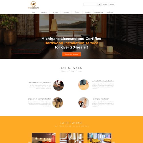 High Conversion website design for Hardwood flooring company.