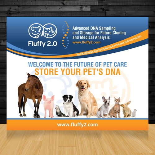 10x10 Booth Backdrop for Pet DNA Company