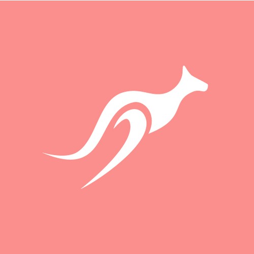 Minimalist Kangaroo Logo