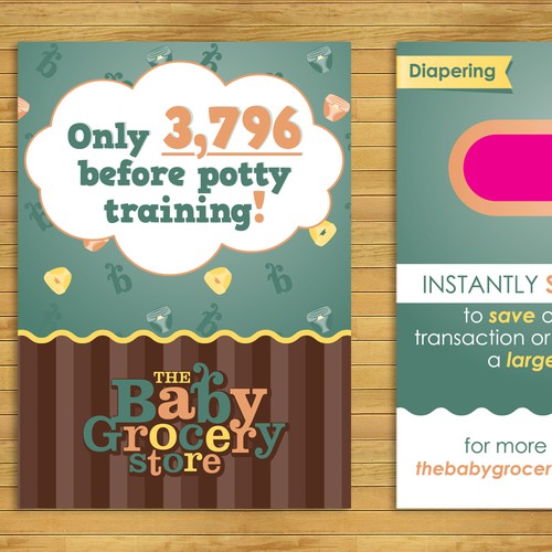 The Baby Grocery store card design