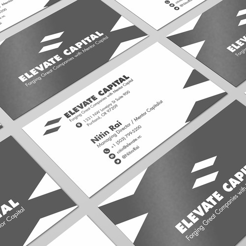 business cards design for Elevate Capital