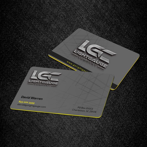 Business card for construction company