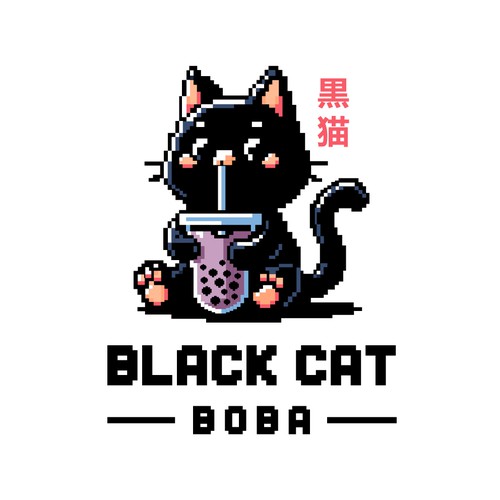 Logo for Black Cat Boba 