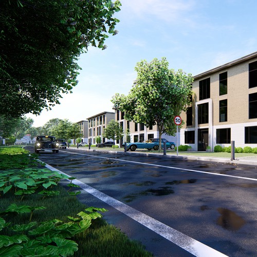 London Houses Exterior Rendering