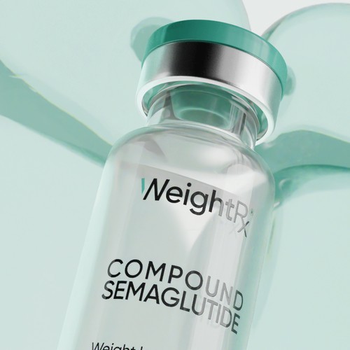 Weight loss minimalist medical pharmaceutical label design