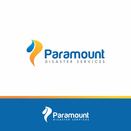 Logo para empresa de Serviços de Desastres. Fogo e água