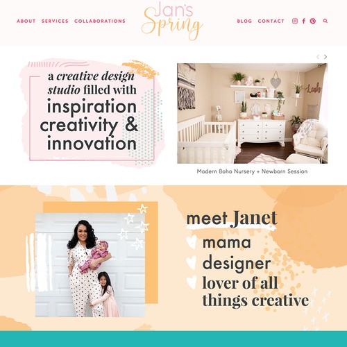 Jan's Spring Squarespace Blog and Website Design